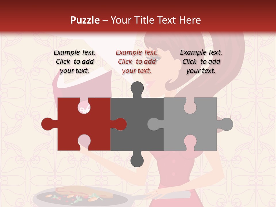 Cake Kitchen Dress PowerPoint Template