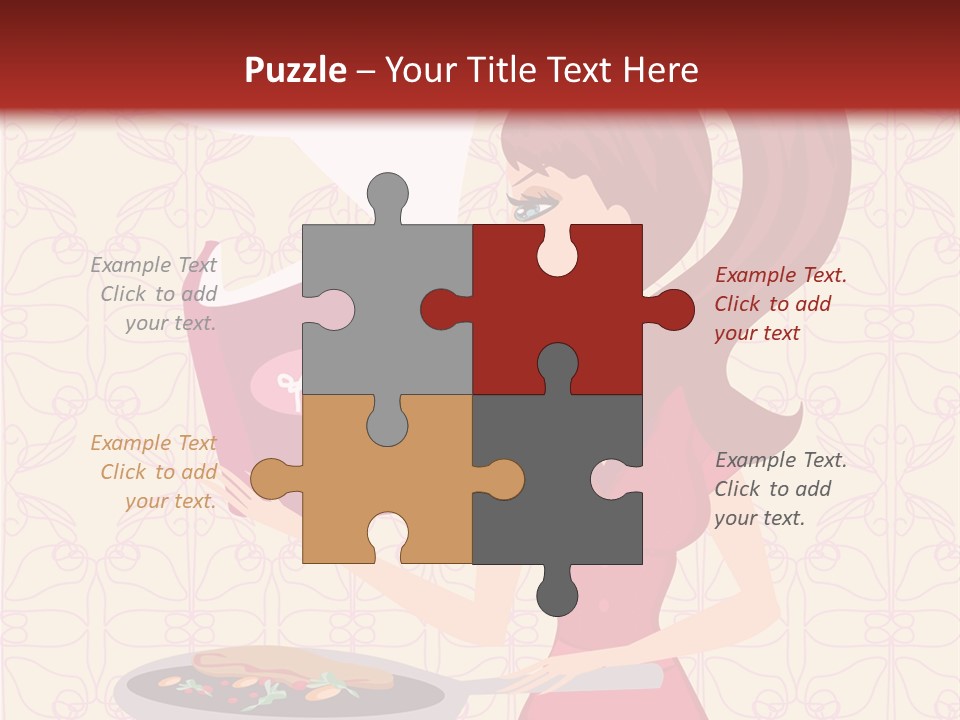 Cake Kitchen Dress PowerPoint Template