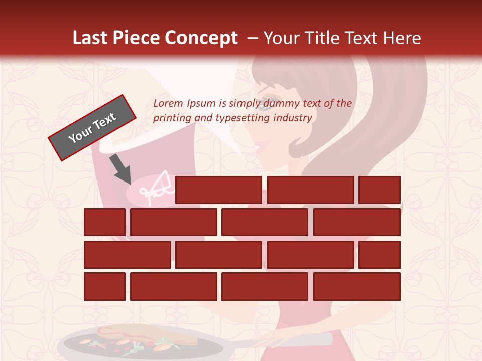 Cake Kitchen Dress PowerPoint Template