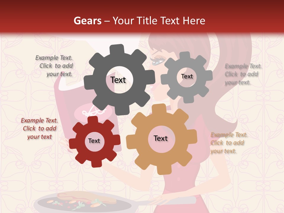 Cake Kitchen Dress PowerPoint Template