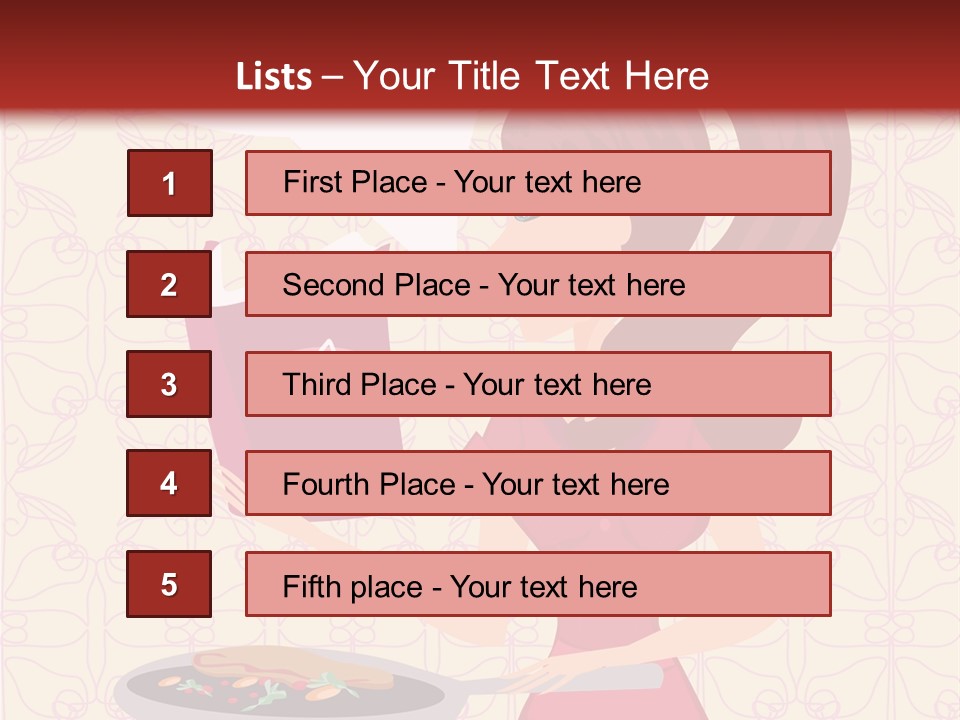 Cake Kitchen Dress PowerPoint Template