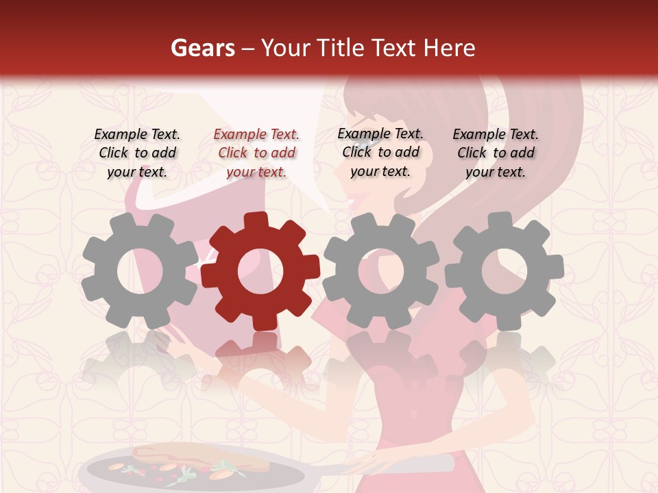 Cake Kitchen Dress PowerPoint Template