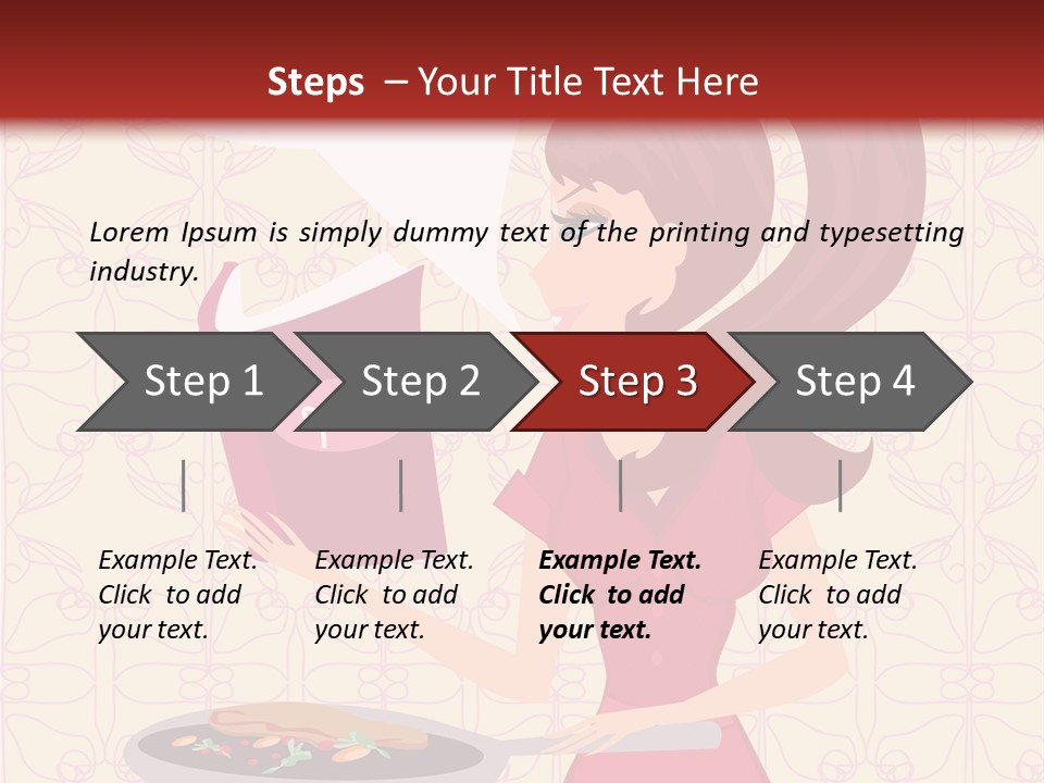 Cake Kitchen Dress PowerPoint Template