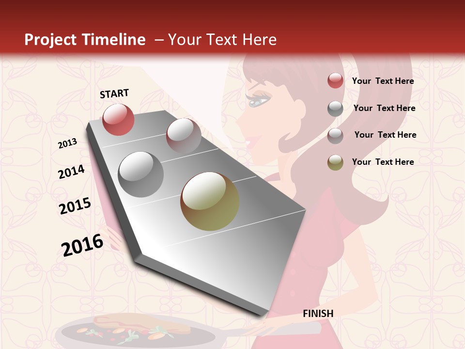 Cake Kitchen Dress PowerPoint Template