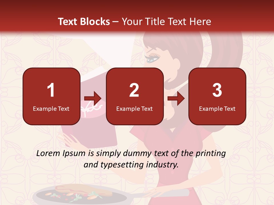 Cake Kitchen Dress PowerPoint Template