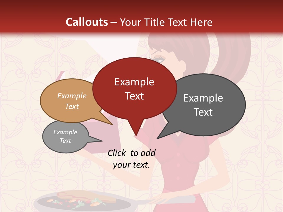 Cake Kitchen Dress PowerPoint Template