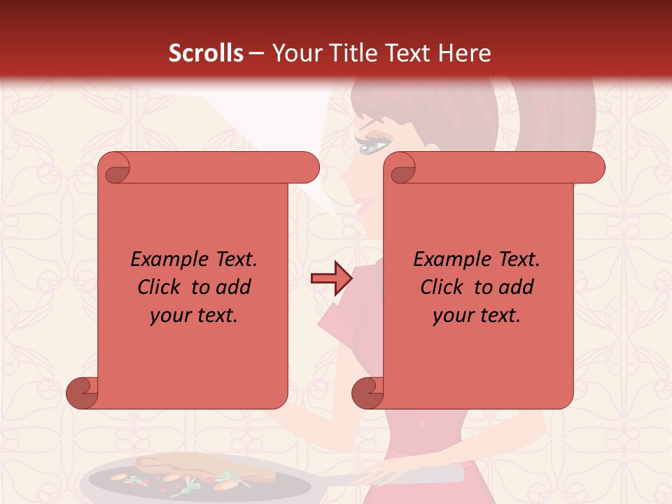 Cake Kitchen Dress PowerPoint Template