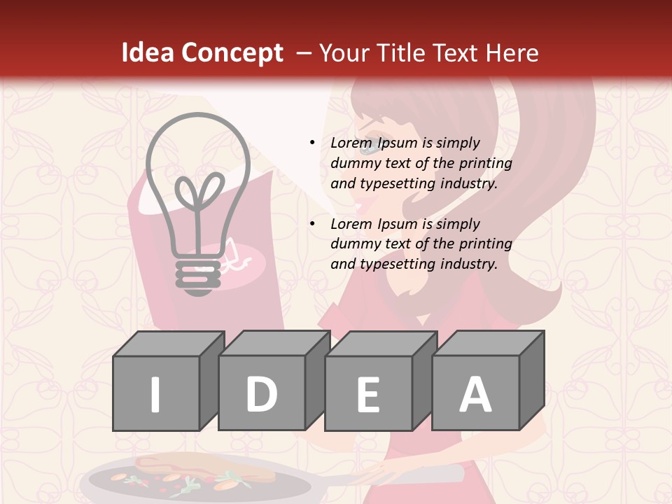 Cake Kitchen Dress PowerPoint Template