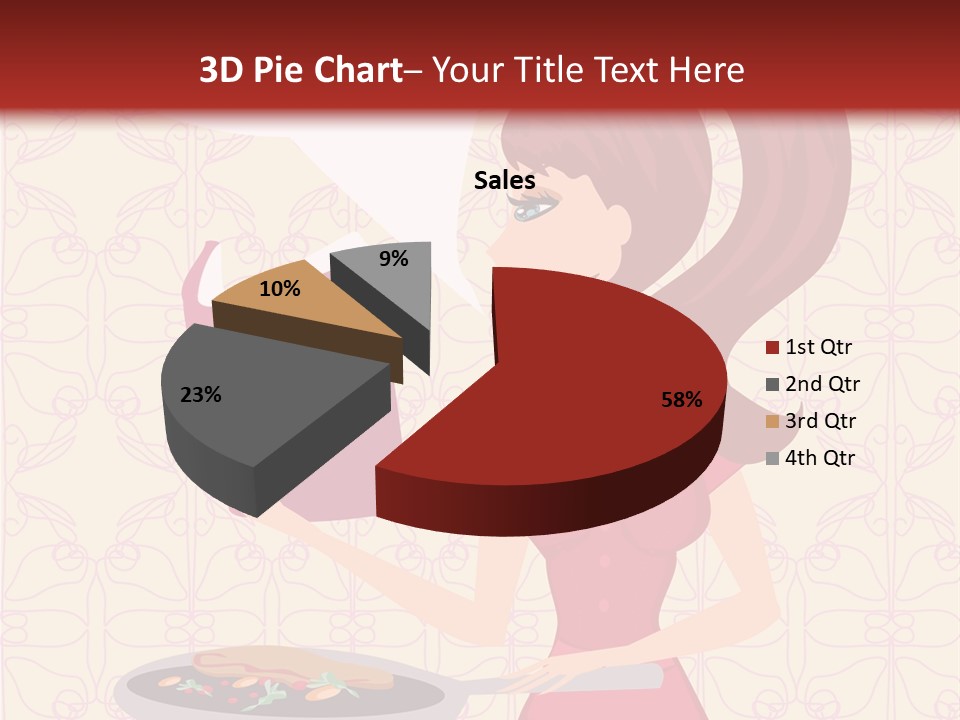 Cake Kitchen Dress PowerPoint Template