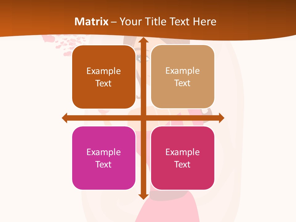 Drawing Girl Mobile PowerPoint Template