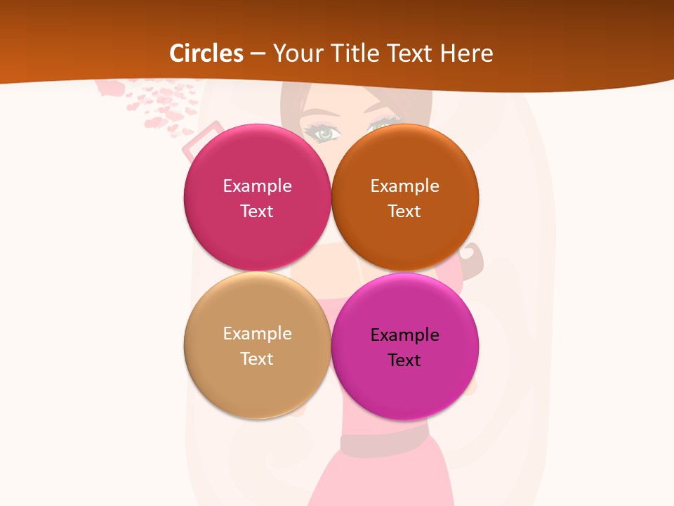 Drawing Girl Mobile PowerPoint Template