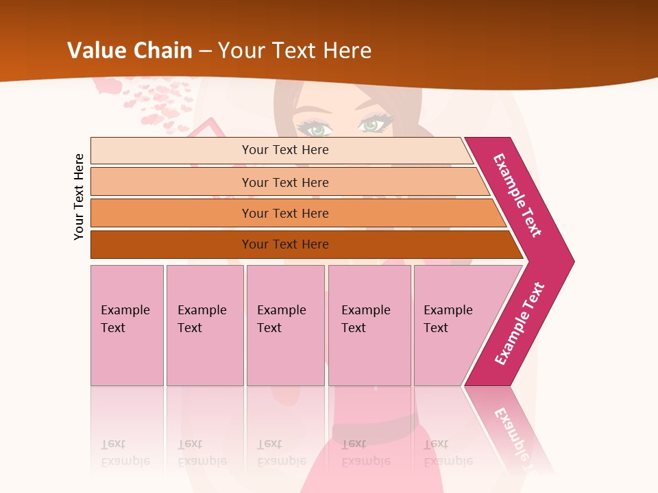 Drawing Girl Mobile PowerPoint Template