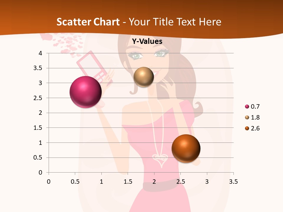 Drawing Girl Mobile PowerPoint Template