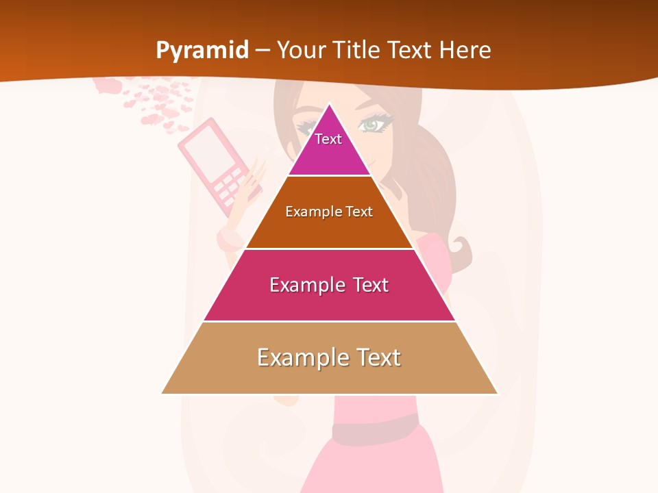 Drawing Girl Mobile PowerPoint Template