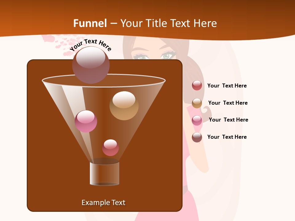 Drawing Girl Mobile PowerPoint Template