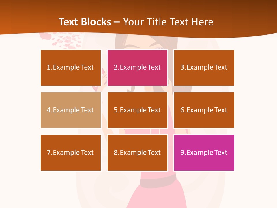 Drawing Girl Mobile PowerPoint Template