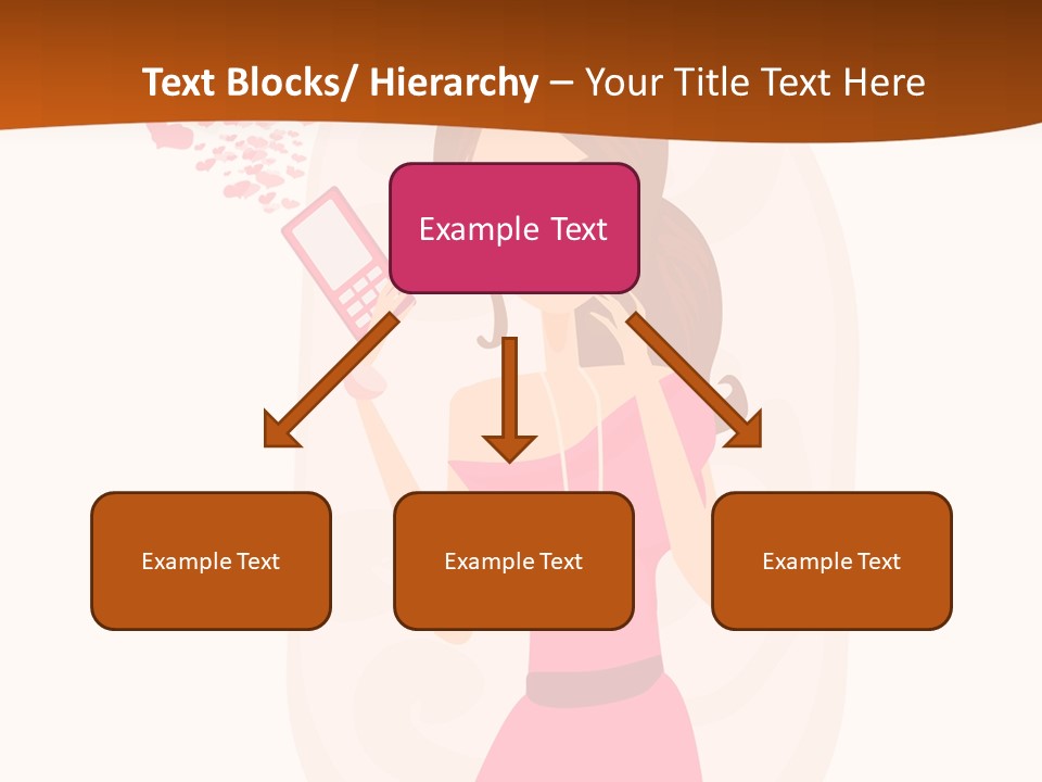 Drawing Girl Mobile PowerPoint Template