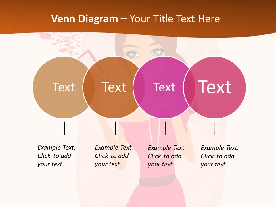 Drawing Girl Mobile PowerPoint Template