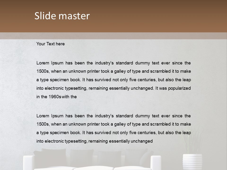 Leuchten Modern Betonwand PowerPoint Template