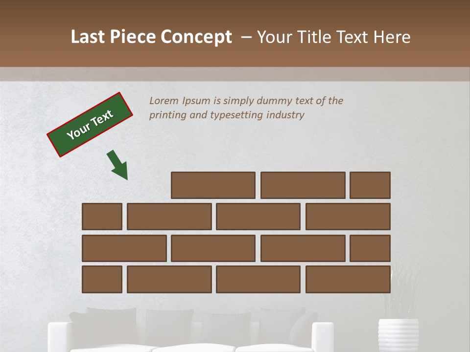 Leuchten Modern Betonwand PowerPoint Template