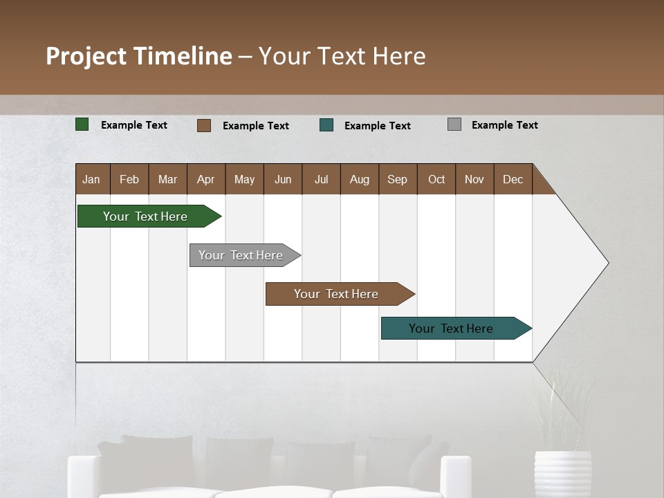 Leuchten Modern Betonwand PowerPoint Template