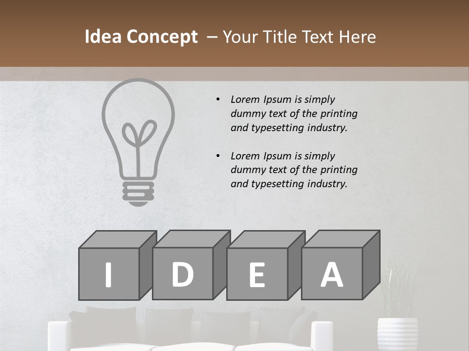 Leuchten Modern Betonwand PowerPoint Template