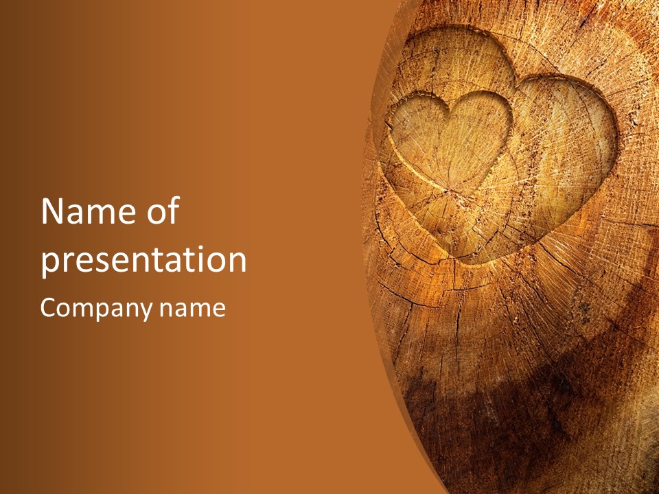 Wooden Shade Valentine PowerPoint Template