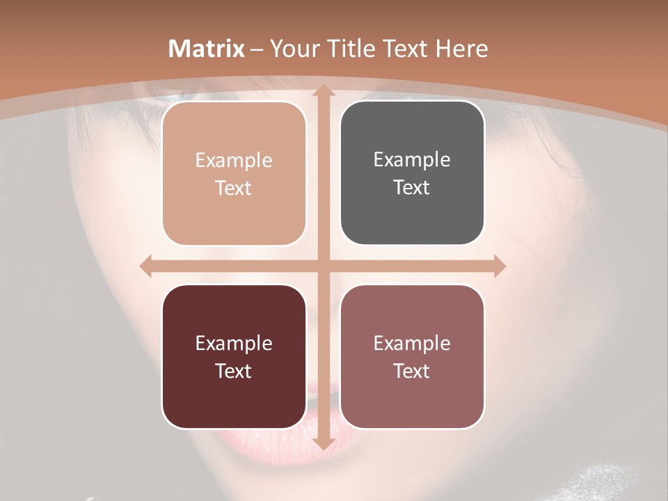 Blue Eyes Portrait Hair PowerPoint Template