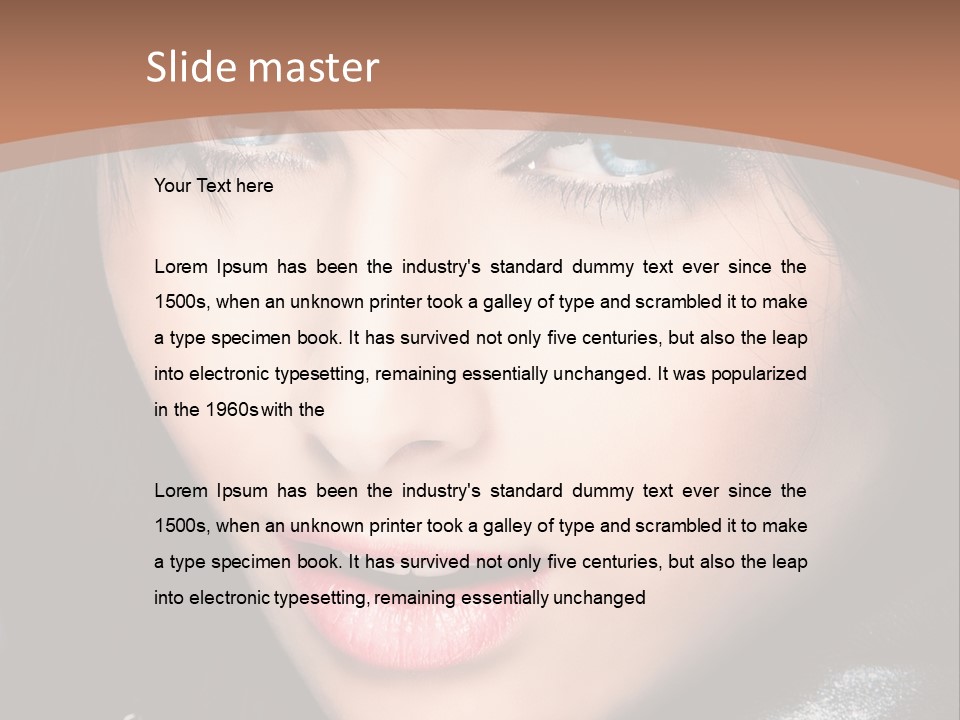 Blue Eyes Portrait Hair PowerPoint Template