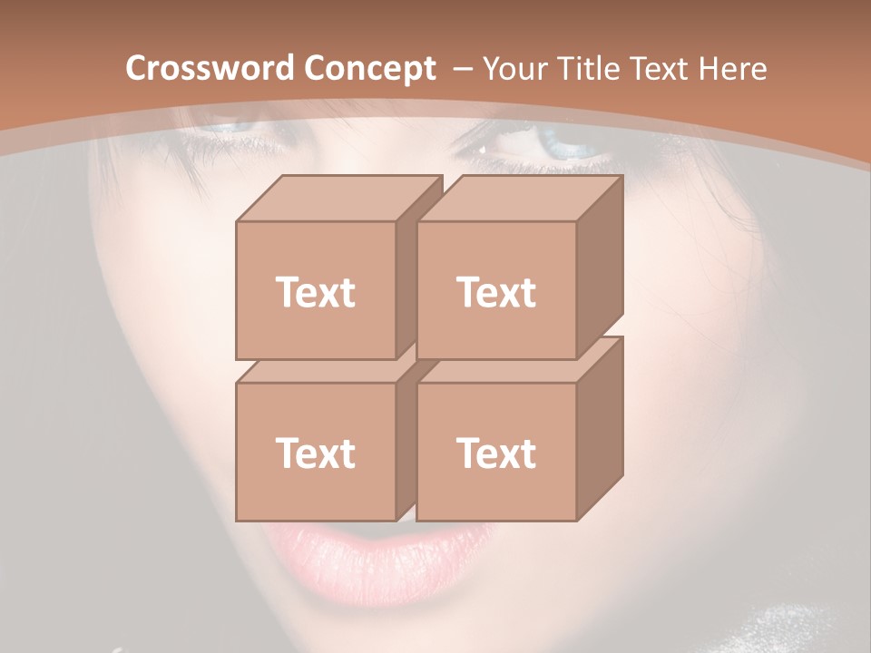 Blue Eyes Portrait Hair PowerPoint Template