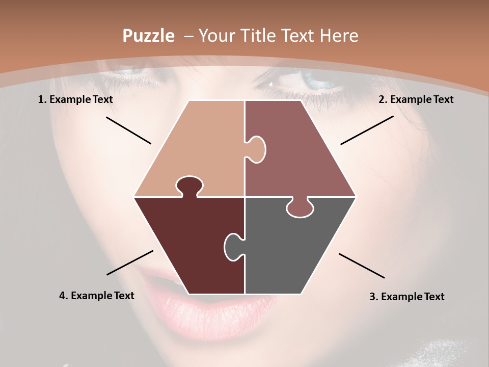 Blue Eyes Portrait Hair PowerPoint Template