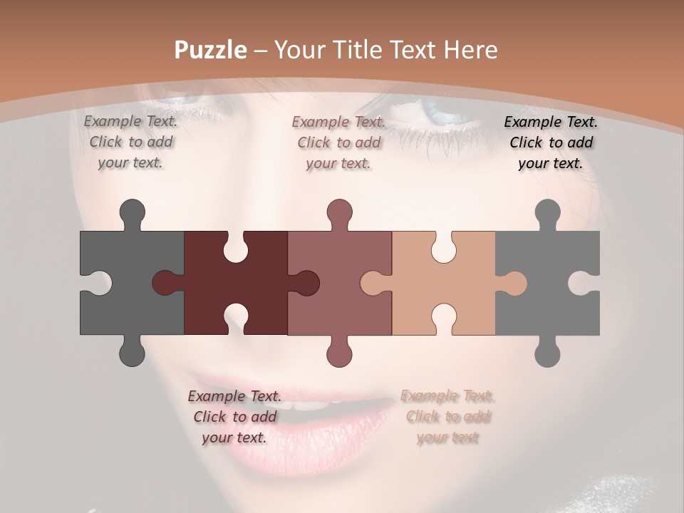 Blue Eyes Portrait Hair PowerPoint Template