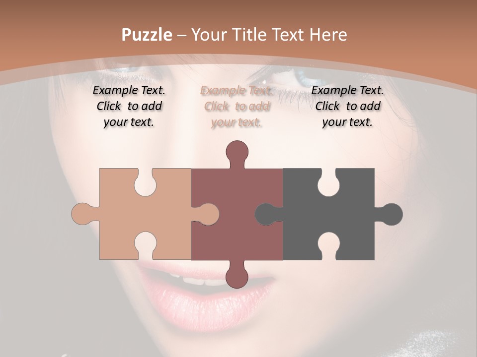 Blue Eyes Portrait Hair PowerPoint Template