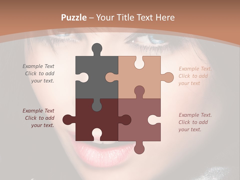 Blue Eyes Portrait Hair PowerPoint Template