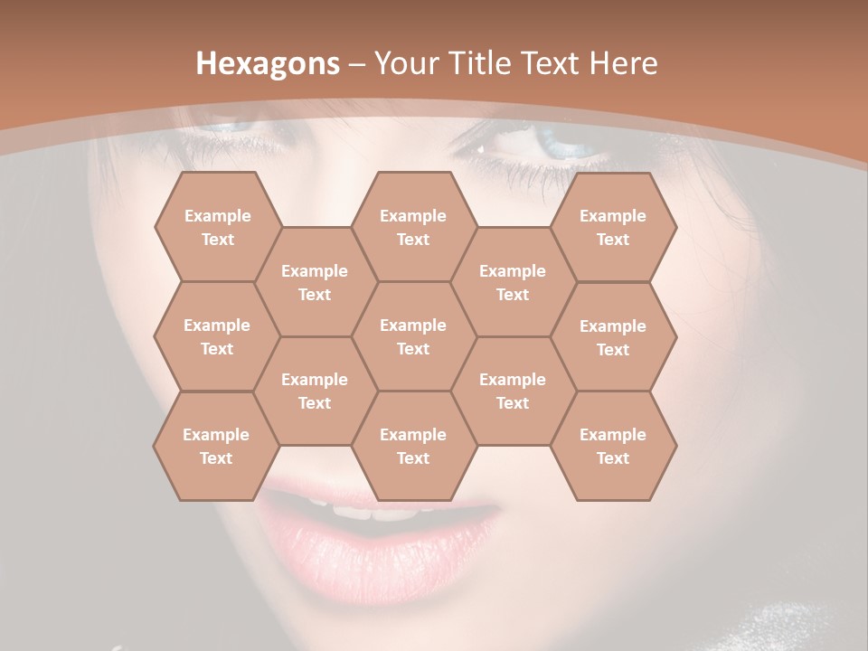 Blue Eyes Portrait Hair PowerPoint Template