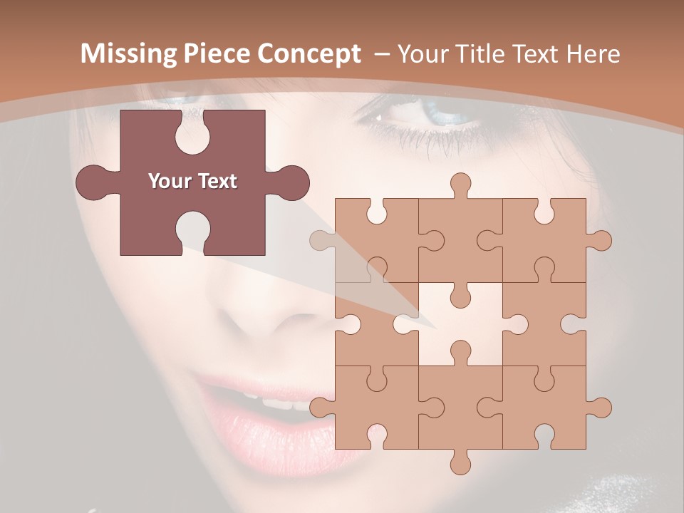 Blue Eyes Portrait Hair PowerPoint Template