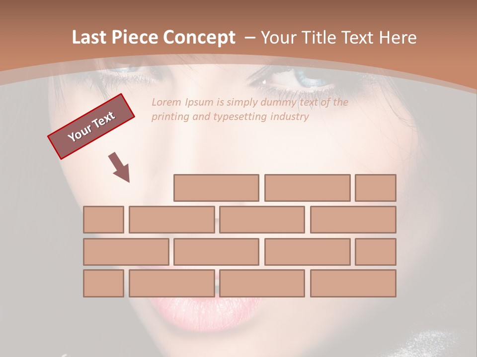 Blue Eyes Portrait Hair PowerPoint Template