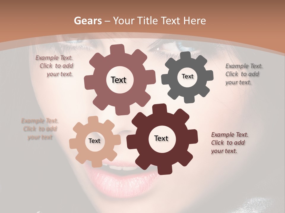 Blue Eyes Portrait Hair PowerPoint Template