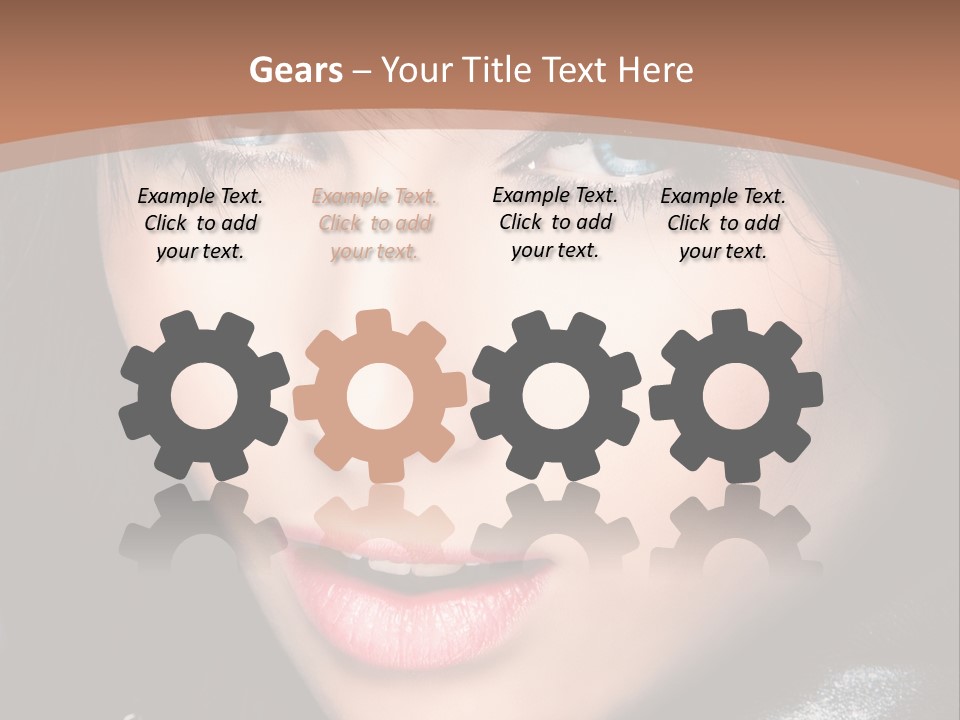 Blue Eyes Portrait Hair PowerPoint Template