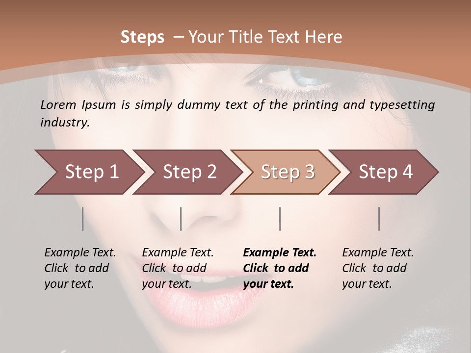 Blue Eyes Portrait Hair PowerPoint Template