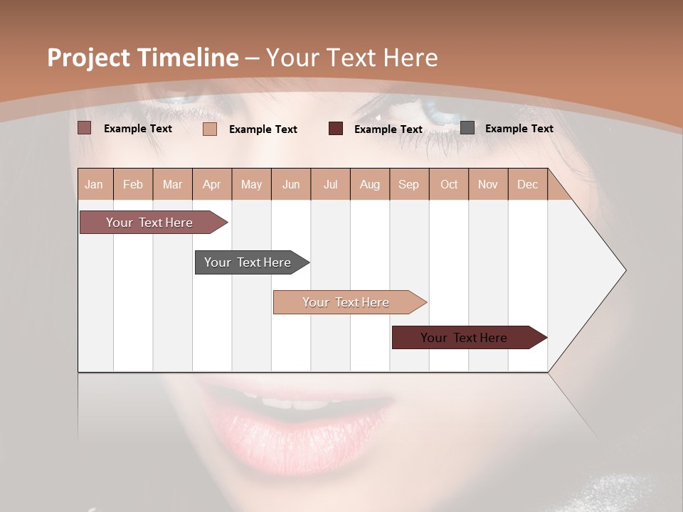 Blue Eyes Portrait Hair PowerPoint Template