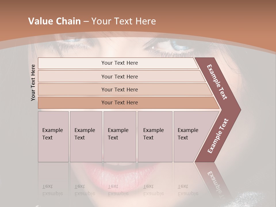 Blue Eyes Portrait Hair PowerPoint Template