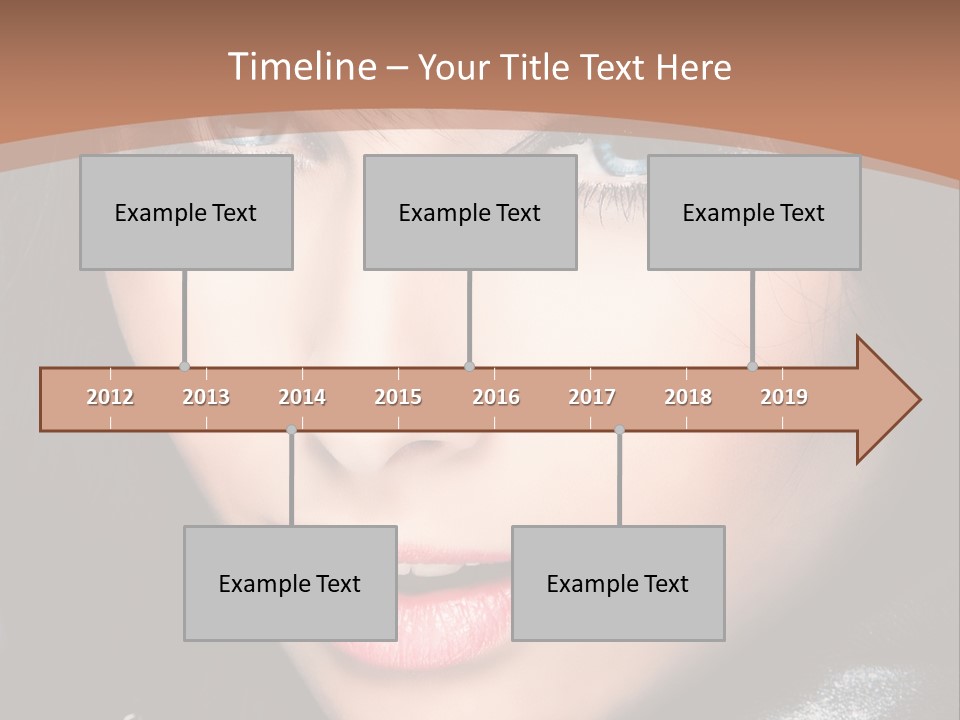 Blue Eyes Portrait Hair PowerPoint Template
