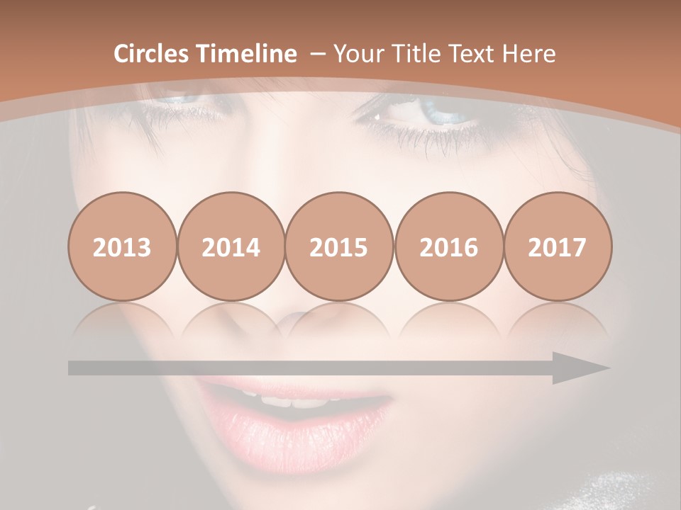 Blue Eyes Portrait Hair PowerPoint Template