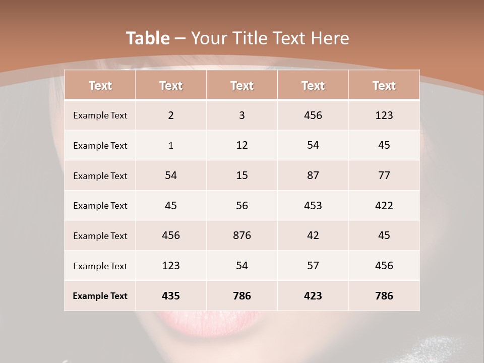 Blue Eyes Portrait Hair PowerPoint Template