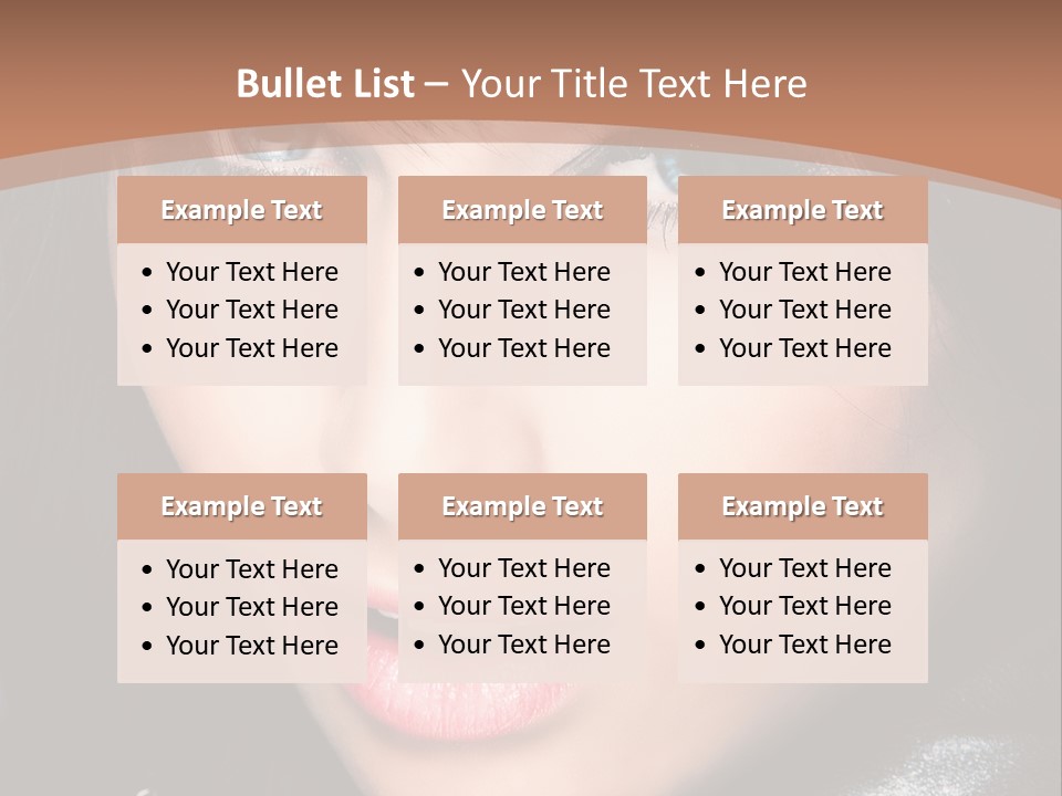 Blue Eyes Portrait Hair PowerPoint Template