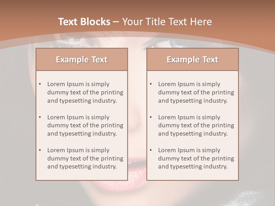 Blue Eyes Portrait Hair PowerPoint Template