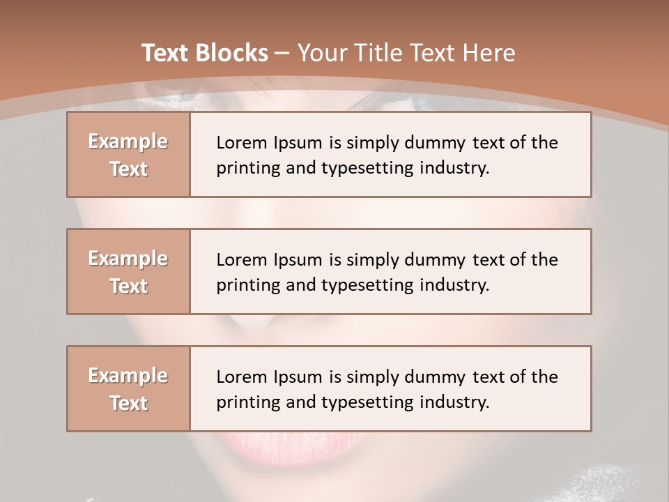 Blue Eyes Portrait Hair PowerPoint Template