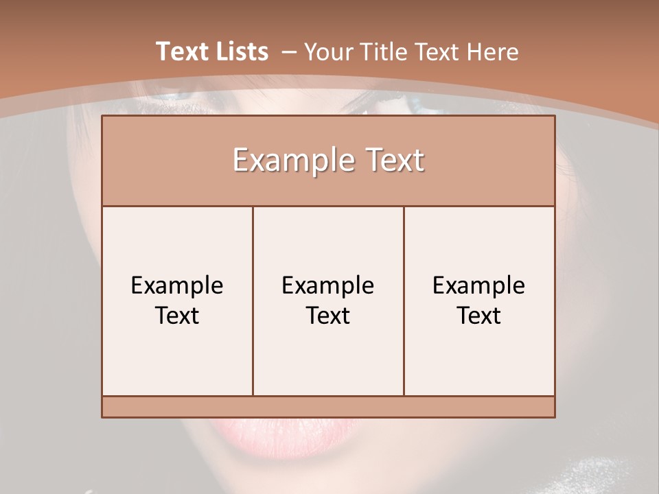 Blue Eyes Portrait Hair PowerPoint Template