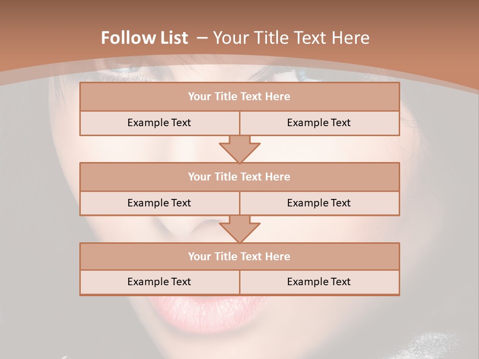 Blue Eyes Portrait Hair PowerPoint Template